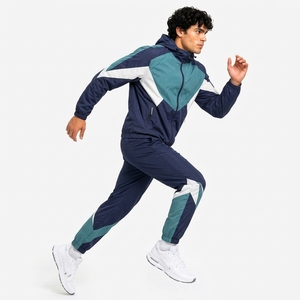 ชุดวอร์มโพลีเอสเตอร์แบบ unisex เสื้อแจ็คเก็ตกันลมพร้อมกางเกงเข้าชุด สำหรับฝึกกีฬา วิ่ง ออกกำลังกายกลางแจ้ง และชุดทีมกีฬา - Product Image 3