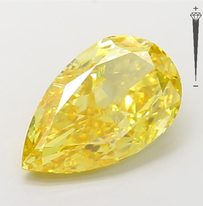 Diamante Cultivado en Laboratorio con Certificación IGI, Corte PEAR MODIFIED de 5.02 CT, Color Amarillo Intenso, Claridad VS1, CVD LG 790646181, ROYAL GEMS - Product Image 1