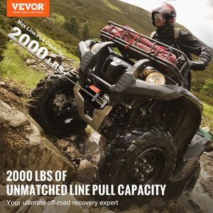 Verricello Elettrico 12V DC per ATV/UTV con Capacità di Trazione di 907 kg, Cavo in Acciaio a 7 Fili da 5/32 X 39 ft e Passacavo a Rullo - Product Image 2