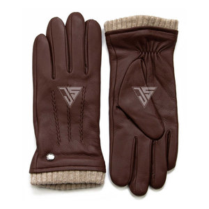 Gants en cuir véritable de chèvre de qualité supérieure, compatibles écran tactile, pour homme et femme, pour la conduite hivernale et les sports. - Product Image 1