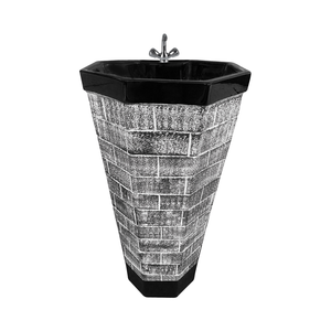 Lavabo à poser en céramique solide de qualité supérieure, moderne, blanc, monobloc - Product Image 1