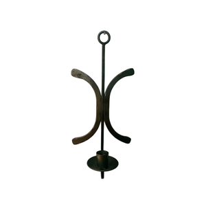 เชิงเทียนติดผนังเหล็กสีดำ ทนทาน ตกแต่งบ้าน งานแฮนด์เมด ขายส่ง - Product Image 4