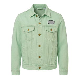Veste en jean à séchage rapide, best-seller de l'hiver, légère, boutonnée, motif uni, tissée, respirante, écologique, pour l'automne - Product Image 1