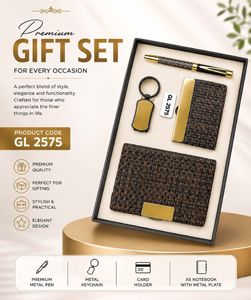 Premium Corporate Gift Set Featuring A5 Notebook <b>Metal</b> Pen <b>Card</b> <b>Holder</b> Keychain For Executive Client Employee Office Use - Product Image 2