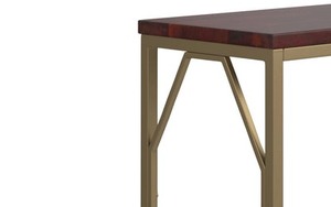 Mesa de Centro Moderna con Cubierta de Madera y Estructura Metálica para Sala de Estar - Product Image 4