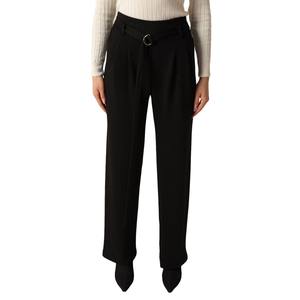 Pantalon Cargo en soie glacée pour femmes de haute qualité sophistiqué décontracté société sauge été pantalon droit à jambes larges taille XL - Product Image 4