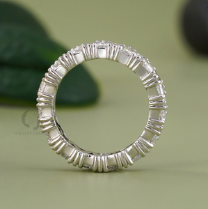 Anillo de Eternidad con Diamante en Forma de Pera de 3.48 CT, Corte Trillion, Color D, Cultivado en Laboratorio, de los Hermanos Rudakiya, Oro Blanco de 14K, Anillo de Bodas VS1 - Product Image 2
