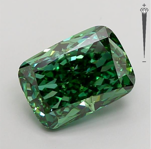 เพชร CVD ทรงคุชชั่นยาว น้ำหนัก 5.10 กะรัต สีเขียวสดใส ระดับความสะอาด VS1 ได้รับการรับรองจาก IGI รหัสสินค้า LG 743560380 จาก ROYAL GEMS - Product Image 4