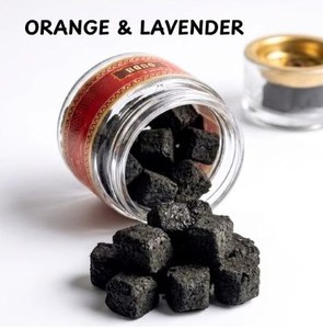 Orange & Lavender <b>Bakhoor</b> Square Shape |Premium Arabian Incense Square Shape for Home & Long-Lasting <b>Oud</b> Fragrance <b>Bakhoor</b> - Product Image 1