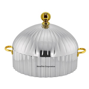 Simple Classic Design Modern Casserole Hot <b>Pot</b> Food Warmer Serving Dish <b>Soup</b> Stock <b>Pot</b> Double Wall Insulated Serveware Tableware - Product Image 3