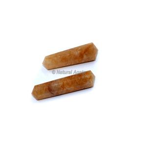 Wholesale Star Quality Natural Golden Quartz Double Terminated <b>Pencil</b> Point for Healing & Making Jewellery From India - Product Image 1