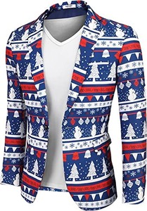 High Quality Men's Halloween Party <b>Blazer</b> One Button Casual Holiday Sport Coat - Product Image 5