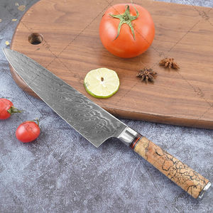 Cuchillo de chef de 8 pulgadas, cuchillo de cocina de Damasco, 67 capas de acero de Damasco con mango acrílico negro - Product Image 2