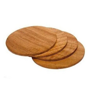 Round Wooden <b>Coaster</b> <b>Set</b> Of 4 Pcs With Wood Finished For Hot & Cold Cover Of Beverage Kitchenware <b>Coaster</b> <b>Set</b> - Product Image 1