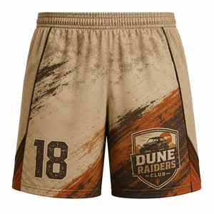 Pantalones Cortos Deportivos de Verano para Hombre Dune Raiders Club, Sublimados, de Malla, Cintura Elástica, Transpirables, 100% Poliéster - Product Image 1