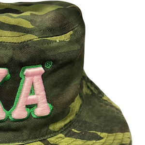 AKA <b>Camo</b> Bucket Hat Pink Embroidered Letter Camouflage Cotton Outdoor <b>Cap</b> Adjustable Casual Fashion Streetwear Hat for Men Women - Product Image 5