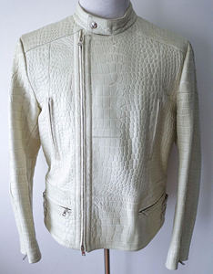 High Quality Customized <b>Cow</b> Skin Canvas Winter Bomber Jacket for Men Waterproof & Windproof Front Logo Vintage Style - Product Image 5