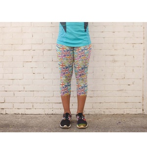 Pantalons de yoga et de fitness pour femmes - Leggings d'entraînement taille haute en spandex/polyester avec décoration en cristal, taille élastique, vêtements de sport - Product Image 5