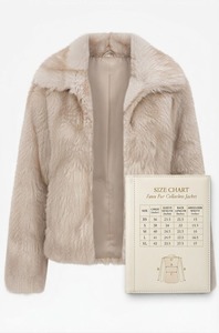 Abrigo de Piel Sintética Beige, Chaqueta Corta Abierta para Mujer, Ropa de Invierno Afelpada - Product Image 6