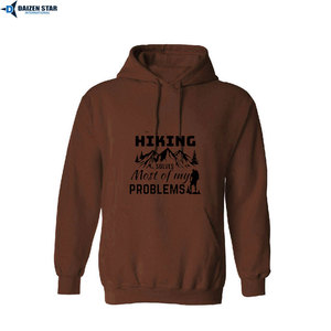 Sudadera con Capucha para Hombre, Color Granate, Algodón y Felpa, Estampado Natural, Casual, Otoño, Corte Regular, Diseño con Bolsillo Frontal - Product Image 4