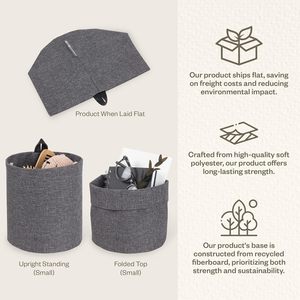 MA61SBEI Soft Hanging Wall <b>Storage</b> Basket <b>Collapsible</b> Design for Organizing Everyday Necessities - Product Image 3