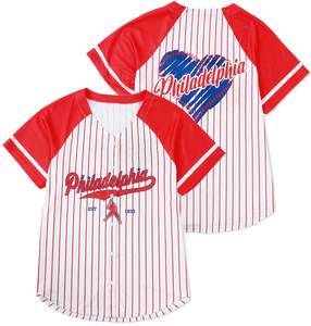 Camiseta de béisbol personalizada al por mayor, uniforme deportivo transpirable de poliéster para entrenamiento y partidos - Product Image 1