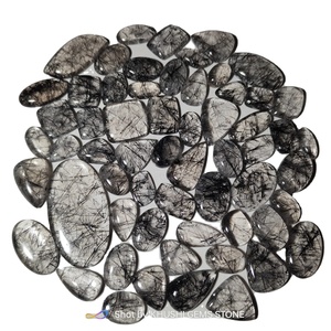 AAA+ Quality Natural Smooth <b>Polished</b> <b>Black</b> Quartz Loose Cabochon Variety Pack 20-45mm 6-10g Mix Shape Jewelry Making - Product Image 3