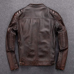 แจ็คเก็ตขนาดใหญ่ผู้ชายแจ็คเก็ตหนังฤดูหนาวการออกแบบที่กำหนดเองที่ดีที่สุดแฟชั่นผู้ชายเสื้อหนังแกะ - Product Image 2