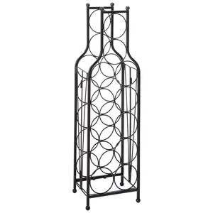 Soporte para Botellas de Metal Hecho a Mano por el Fabricante, Botellero Premium para Encimera de Cocina, Estilo Rústico de Aluminio Hecho a Mano de Lujo - Product Image 4