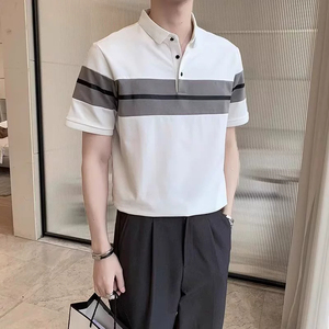 Short Sleeve Mens Plus Size Polo Shirt High Quality Breathable Casual Wear Solid Color Cotton <b>Classic</b> Business Polo Shirt Top - Product Image 6