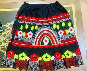 Jupes mi-longues pour femmes, vintage, confortables, respirantes, avec broderie, tricotées, écologiques, 100% polyester, anti-rides - Product Image 2
