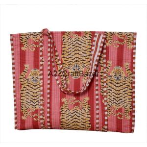 Hand Block Printed Indian Handmade Cotton Shopping Tote <b>Bag</b> Women Tote <b>Bag</b> Handmade Block Printed Quilted Shoulder <b>Bag</b>' - Product Image 2