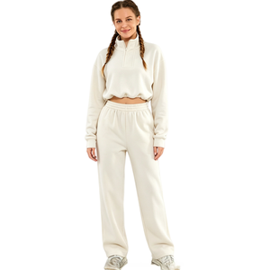Ensemble de survêtement pour femmes sur mesure, coupe classique, ensemble athlétique deux pièces, fabricant - Product Image 4