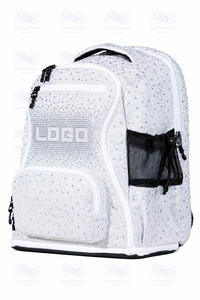 Mochila Deportiva Impermeable de Poliéster con Cierre y Pedrería Brillante, Logotipo Personalizado, para Animadoras, Casual, Escolar, de Viaje, para Uso Diario - Product Image 4