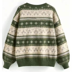 Pull en tricot d'hiver pour femme de qualité supérieure, 100% coton/laine, respirant, tailles et couleurs personnalisables, service OEM disponible - Product Image 2