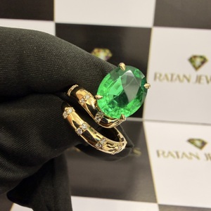 Lab Grown Diamond Vintage <b>Fine</b> Jewelry 14k 18k Gold Green Oval Cut Diamond <b>Ring</b> IGI Certified Solitaire Engagement <b>Fine</b> <b>Ring</b> - Product Image 4