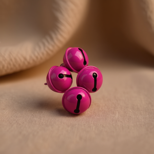 ILAN Cascabel 22Mm Campanella Laccata Rosa Fucsia 4 Pezzi Perline per Abbigliamento - Product Image 3