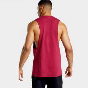 Camiseta sin mangas para hombre, ropa de gimnasio, alta calidad, transpirable, color sólido, para fitness, venta al por mayor. - Product Image 2