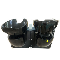 Chaise de lavage professionnelle classique à double siège inclinable avec couleur personnalisable pour salon de coiffure et barbershop