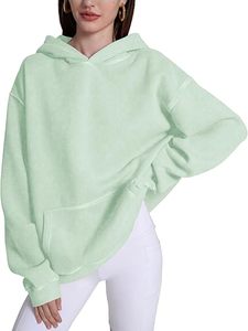 Women's Vintage Acid Wash Hoodies Oversized Distressed Pullover <b>Sweatshirt</b> Heavyweight Fleece Streetwear Couple baby pink hoodie - Product Image 5
