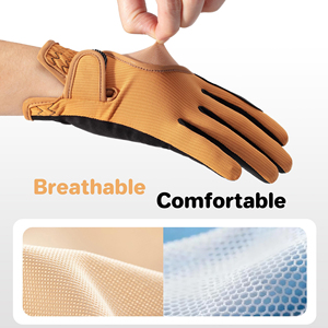 Guantes de Equitación Transpirables con Agarre de Silicona, Hechos a Medida, de Cuero Antideslizante, para Protección Deportiva - Product Image 4