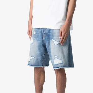 Shorts en jean personnalisés avec broderie, design usé, qualité supérieure, vente en gros, shorts en jean pour hommes - Product Image 5