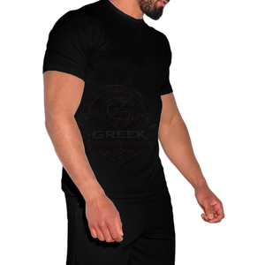 T-shirts personnalisés pour hommes en mélange de coton premium, col ras du cou, manches courtes, coupe décontractée oversize, séchage rapide, respirant, marque privée - Product Image 2