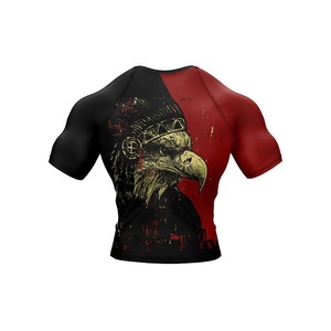 Rashguard de fitness à manches longues de haute qualité, compression MMA BJJ, séchage rapide, respirant, anti-UV, tissu imprimé par sublimation intégrale - Product Image 6