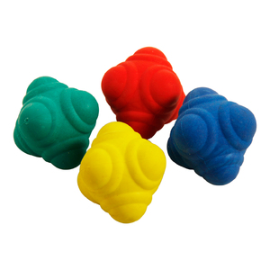 Balle de réaction pour adultes et enfants, écologique, en TPR, colorée, jeu de réflexes et d'agilité, balle rebondissante hexagonale - Product Image 1