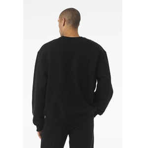 BELLA + CANVAS Unisex 10 oz. Sudadera negra de forro polar unisex para adultos, cuello redondo, estilo grueso. - Product Image 3