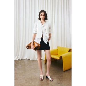 A8167 Gilet asymétrique sans manches pour femme, col en V, boutonné sur le devant, décontracté, pièce de superposition estivale - Product Image 3