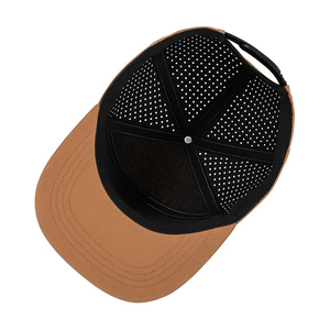 Gorra de Béisbol de Malla Marrón, 6 Paneles, Ajustada, Color Sólido, Transpirable, Casual, Unisex, para Adultos, Estilo Primavera-Verano - Product Image 3