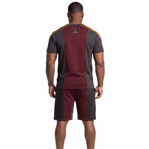 Ensemble de vêtements d'été pour hommes, t-shirt à manches courtes en tissu flexible et short assorti pour l'entraînement et la mode décontractée - Product Image 4
