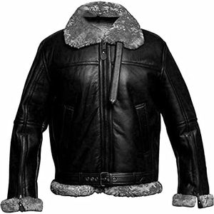 Chaqueta B3 Bomber Personalizada para Hombre, Chaqueta de Piel de Oveja Auténtica, Chaqueta de Aviador con Forro de Piel para Invierno, Chaqueta Gruesa para Exteriores - Product Image 4